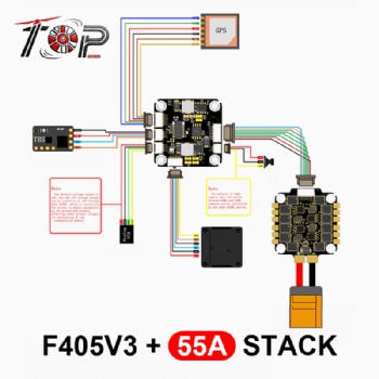 TOP F405V3+55A STACK 3-6S for FPV