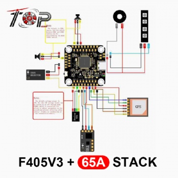 TOP F405V3+65A STACK 3-6S for FPV