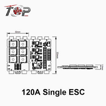 TOP 120A Single ESC 2-14S for FPV