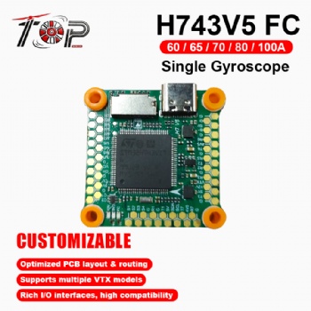 TOP H743V5 Single Gyroscope FC 2-12S for FPV / FPV DIY