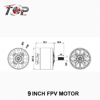 TOP3115 900KV 3-6s Brushless Motor for 9 inch FPV