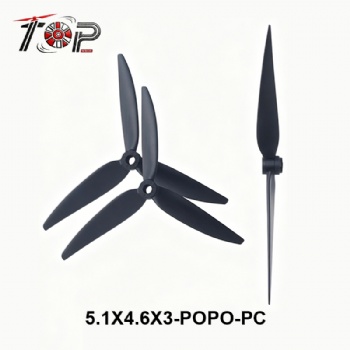 5.1X4.6X3-POPO-PC Black 3-Blade Propeller