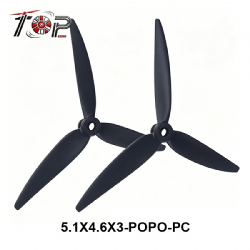 5.1X4.6X3-POPO-PC Black 3-Blade Propeller