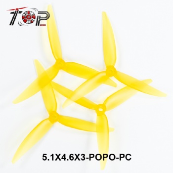 5.1X4.6X3-POPO-PC yellow 3-Blade Propeller