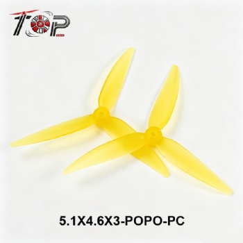 5.1X4.6X3-POPO-PC yellow 3-Blade Propeller
