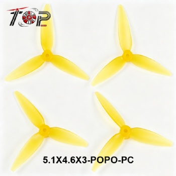 5.1X4.6X3-POPO-PC yellow 3-Blade Propeller