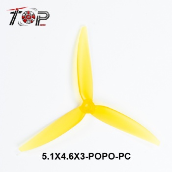 5.1X4.6X3-POPO-PC yellow 3-Blade Propeller