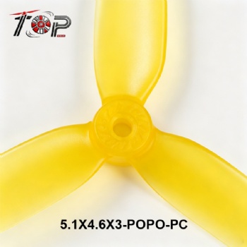 5.1X4.6X3-POPO-PC yellow 3-Blade Propeller