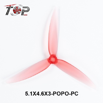 5.1X4.6X3-POPO-PC red 3-Blade Propeller