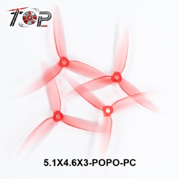 5.1X4.6X3-POPO-PC red 3-Blade Propeller