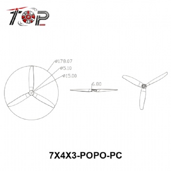 7X4X3-POPO-PC 3-Blade Propeller